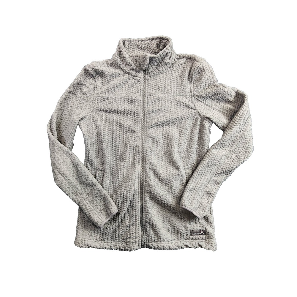 Avalanche Outdoor Supply Co Fleece Jacket Women's Small Gray Textured Full Zip‎